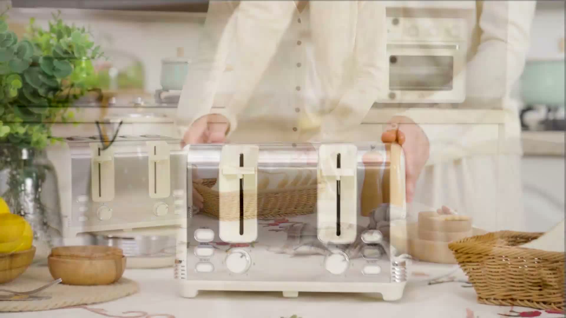 HOMCOM Wasserkocher Toaster Set mit 4 Scheiben Toaster, Produktbild-Vorschau 7