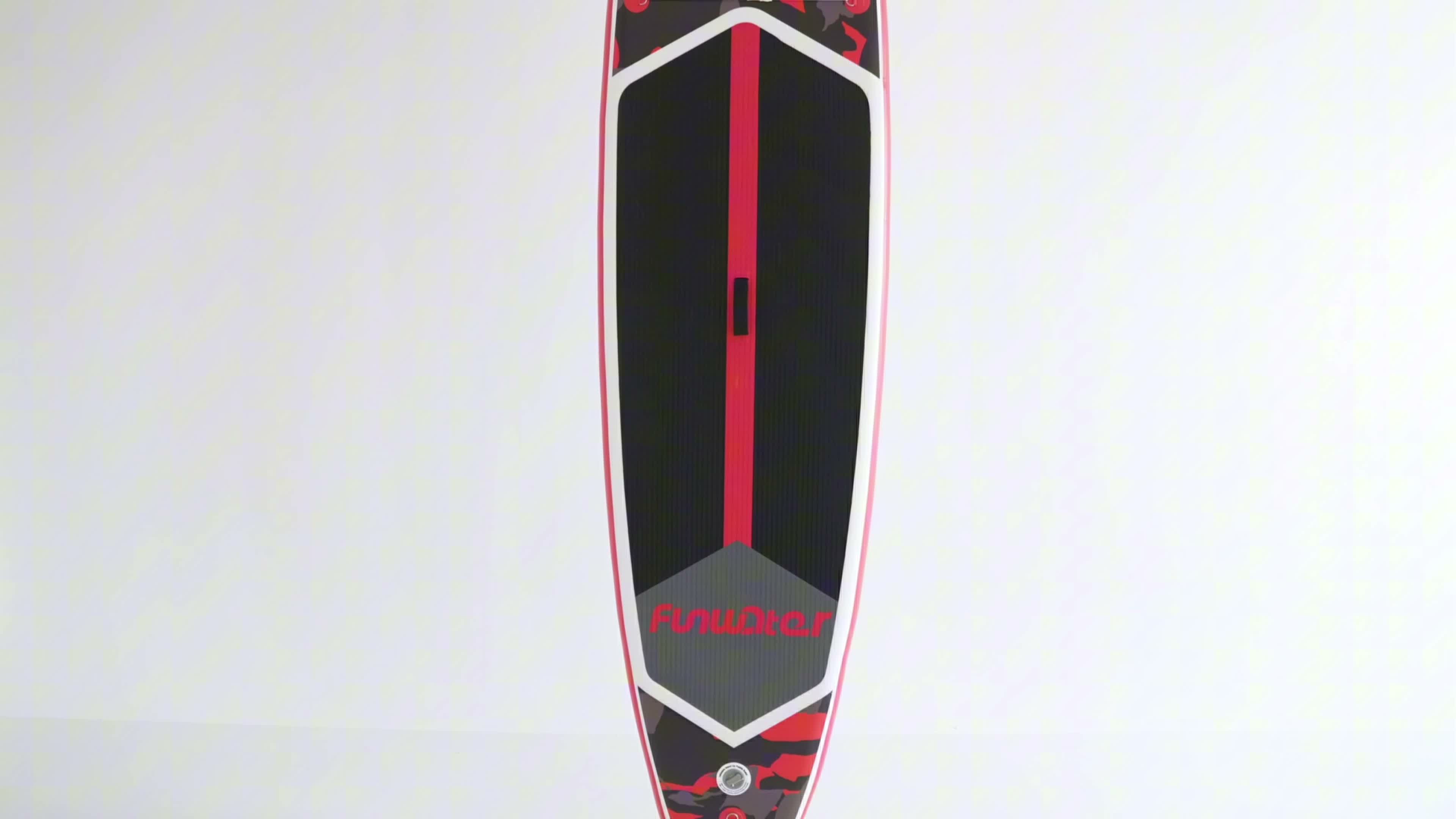 Funwater Aufblasbares SUP Board 350×84×15cm, Rot&Schwarz Produktbild-Vorschau 6