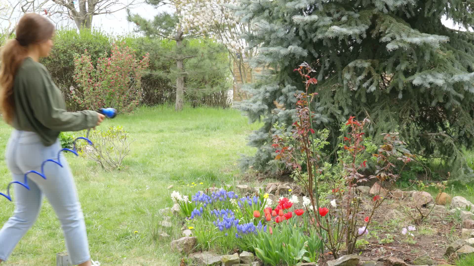 Relaxdays Spiralschlauch Wasser, bis 10 m ausziehbar, Produktbild-Vorschau 7