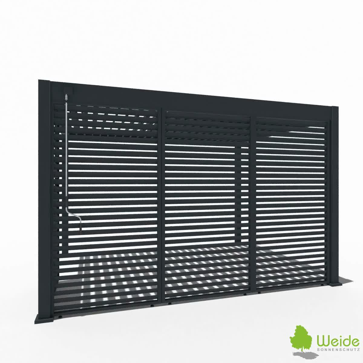 Horizontale Lamellenwand für Pergola | aus Aluminium | 3 Produktbild-Vorschau 7