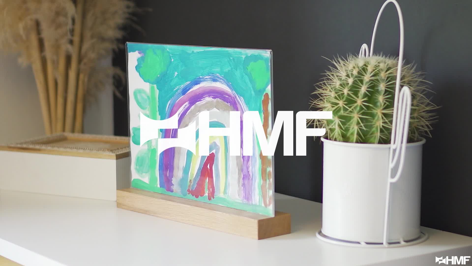 HMF 46942 Tischaufsteller mit Holzfuß Din A5 Acryl, Produktbild-Vorschau 7