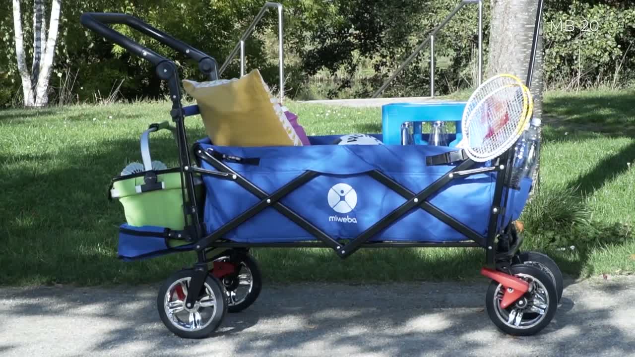 Miweba Bollerwagen MB-20 faltbar | Transportwagen mit Dach Produktbild-Vorschau 7