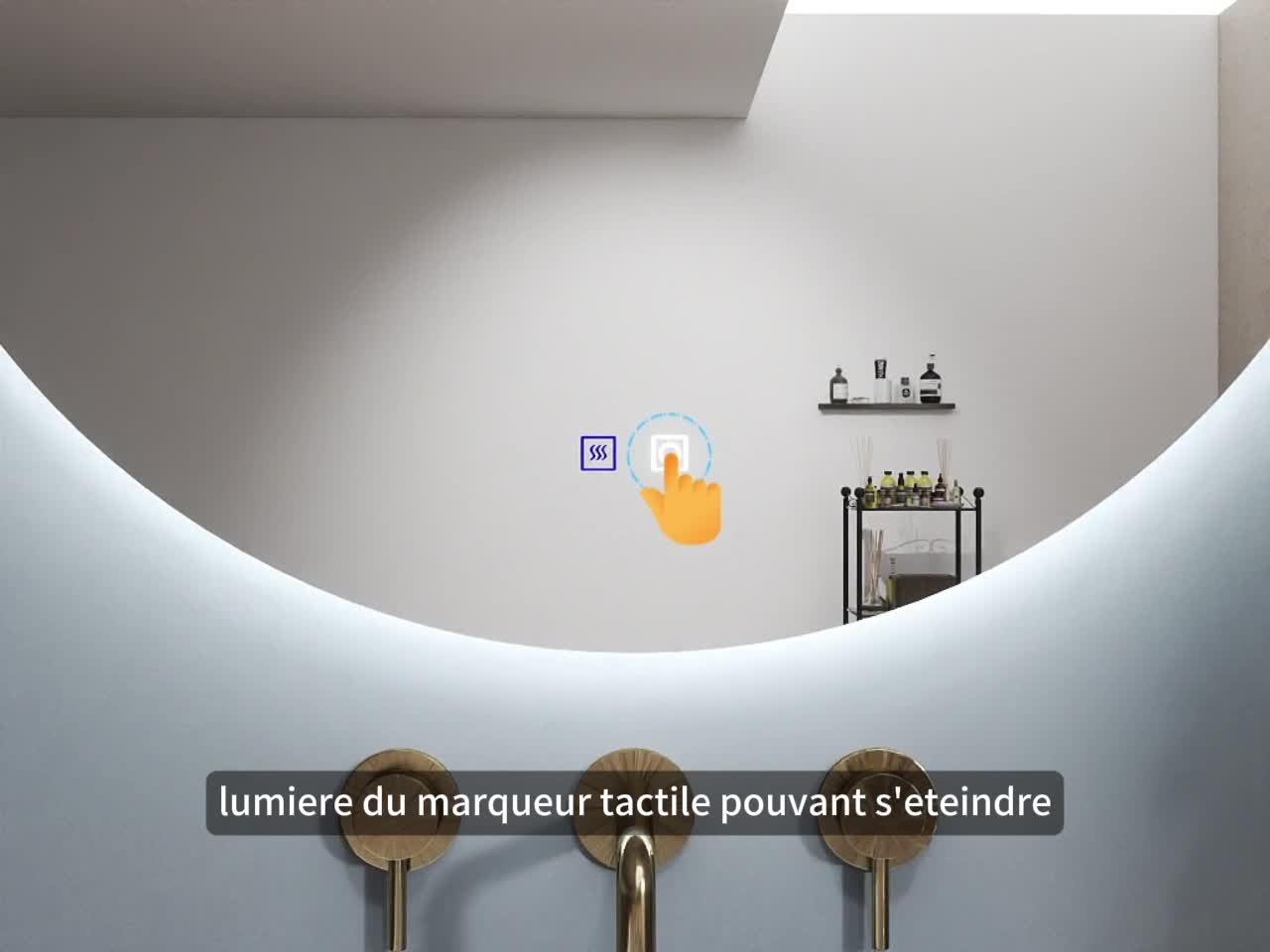 Miroir de salle de bain LED rond 90cm avec rétro-éclairage, Voir les images du produit 7