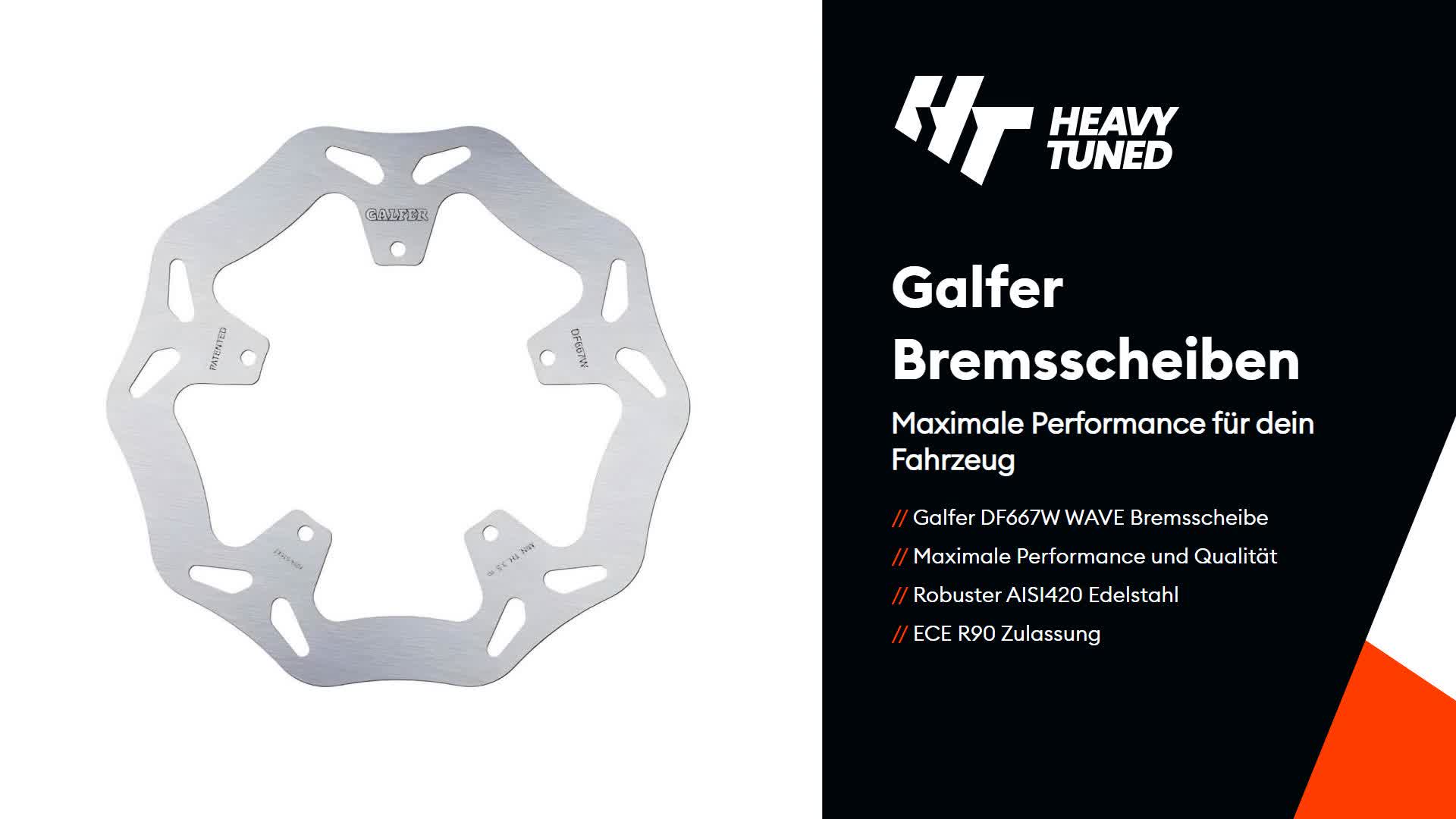 Bremsscheibe Galfer DF667W WAVE® starr vorne 260x4mm (2 Produktbild-Vorschau 3