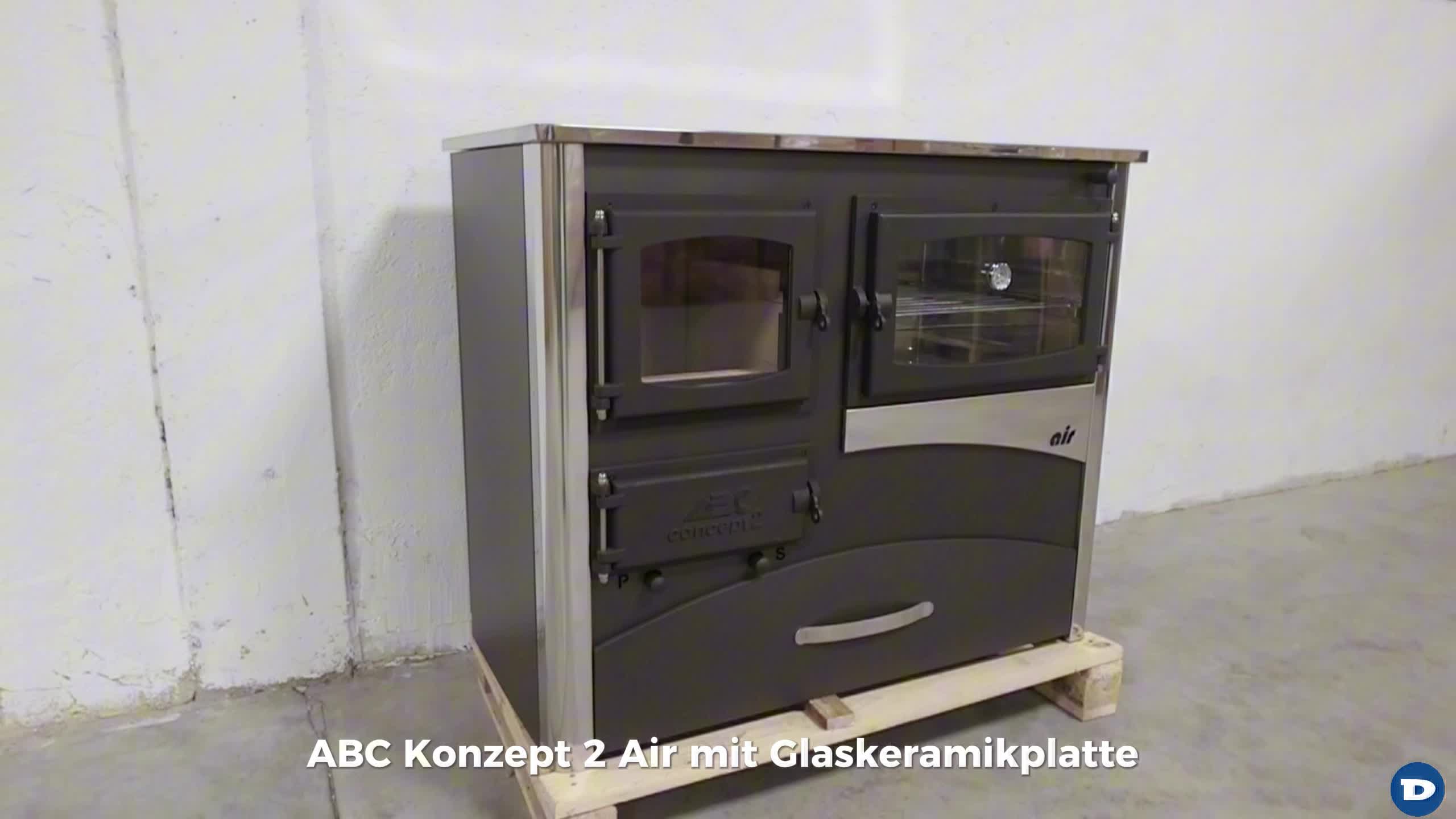Kaminofen mit Backfach und Herdplatte mit Glaskeramik ABC Produktbild-Vorschau 7