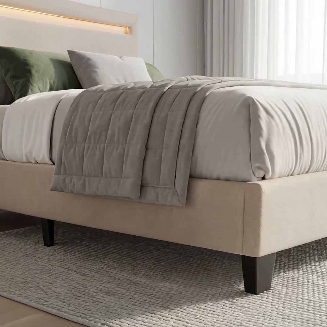 BEALIFE BF27 letto imbottito 120x200 cm con rete a doghe | Anteprima dell’immagine prodotto 7
