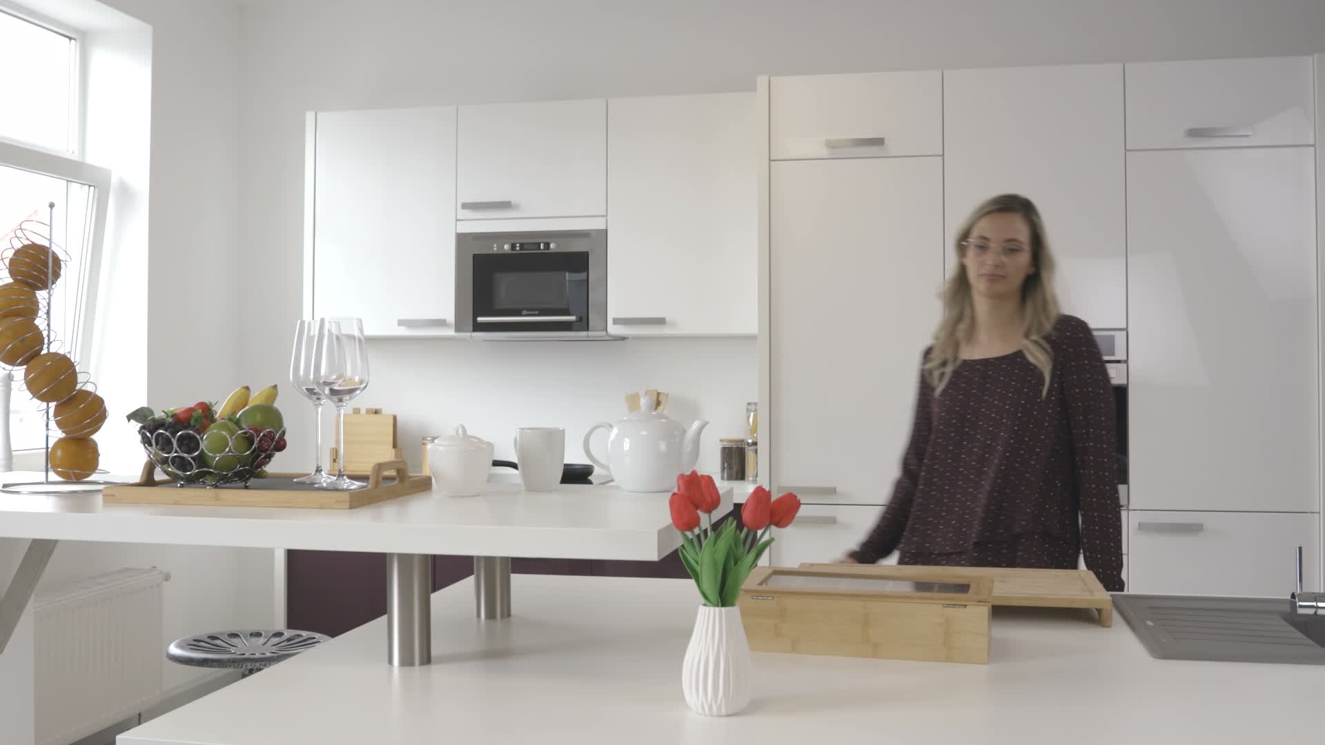 Relaxdays Teebox, Bambus, 10 Fächer, groß, stabil, Produktbild-Vorschau 7