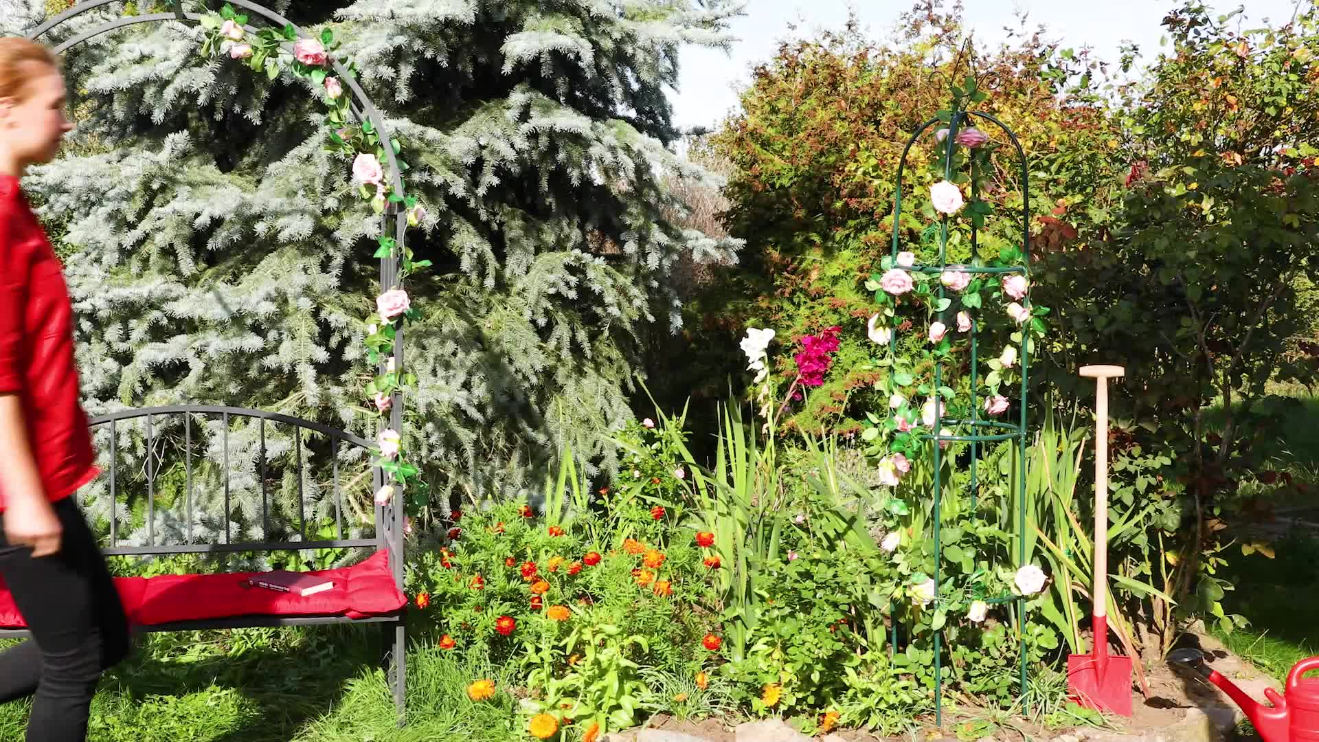Relaxdays Rankhilfe, rund, freistehend, Rosen, Tomaten, Produktbild-Vorschau 7