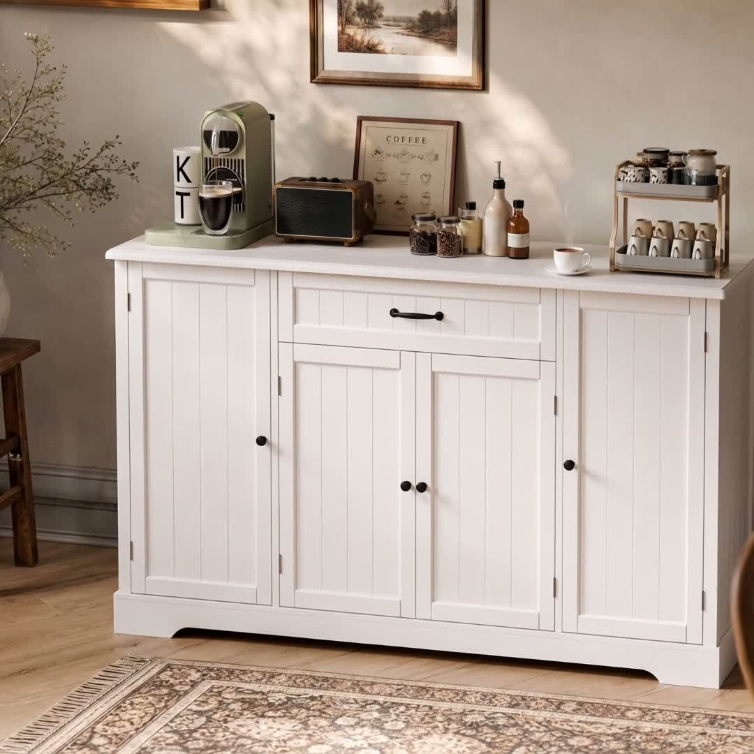 BEALIFE Sideboard 140x40x83 cm mit 4 Türen & 1 Schublade | Produktbild-Vorschau 7