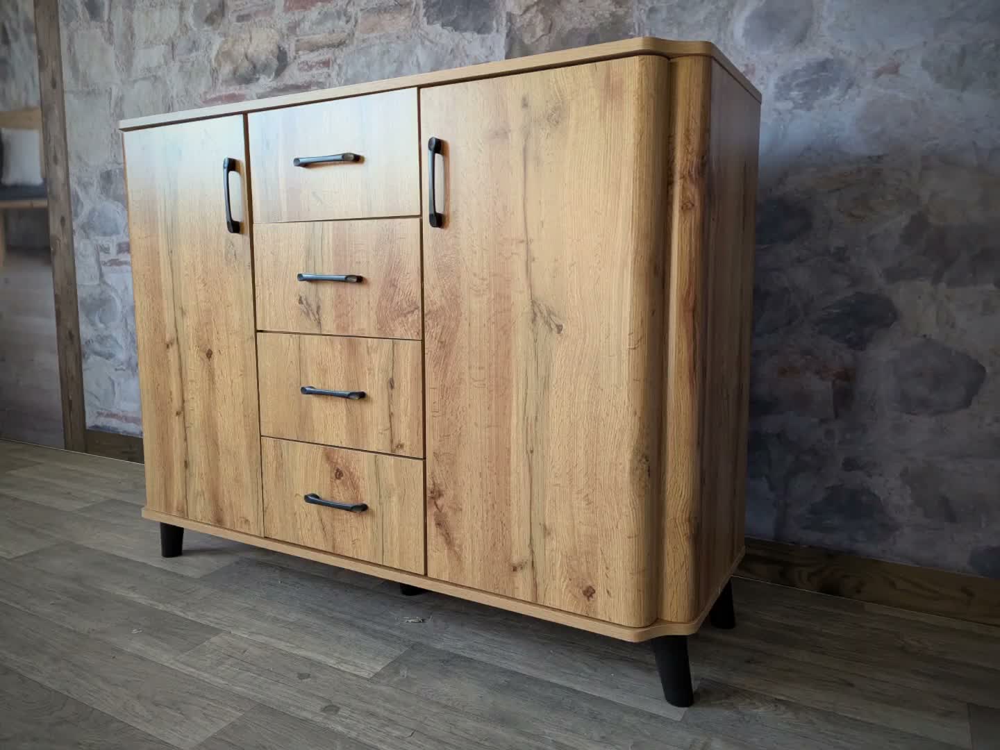 Kommode MCW-P42, Sideboard Schrank Anrichte, 4 Schubladen Produktbild-Vorschau 7