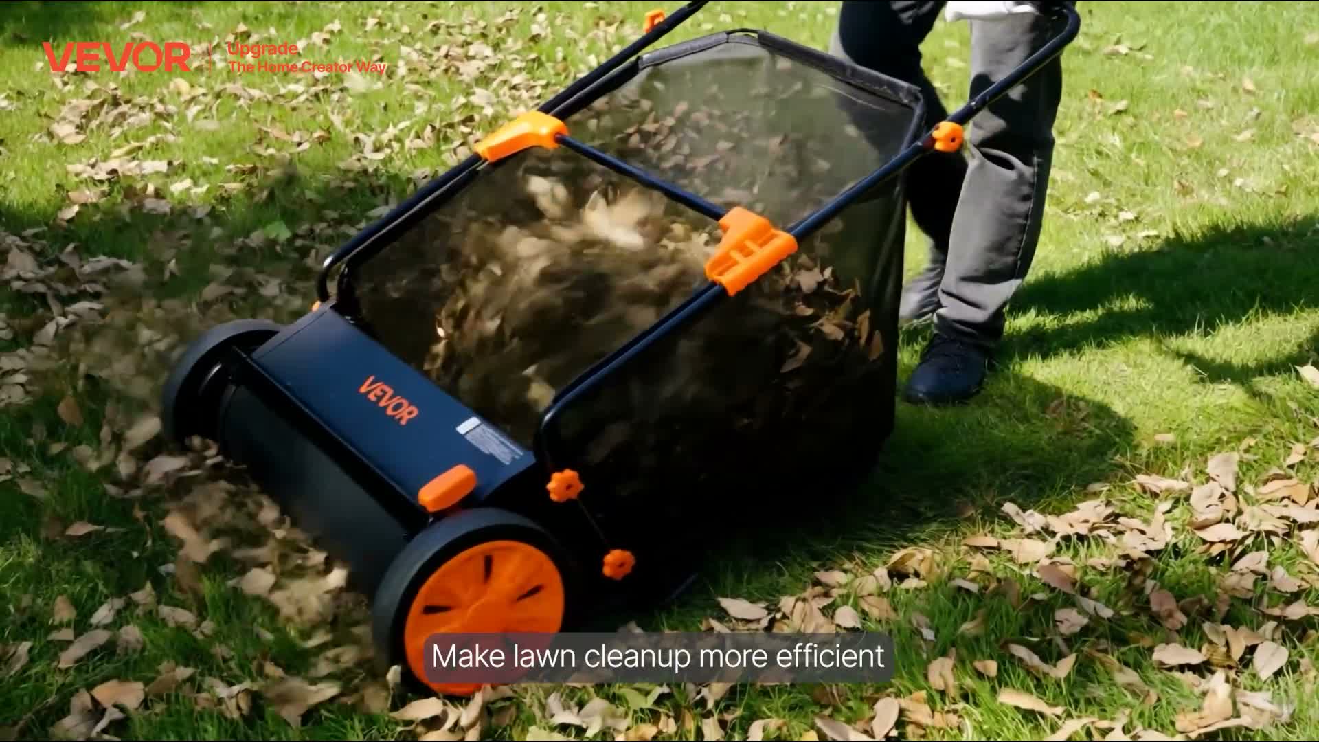 VEVOR Rasenkehrmaschine 66 cm Kehrbreite, Kehrmaschine mit Produktbild-Vorschau 7