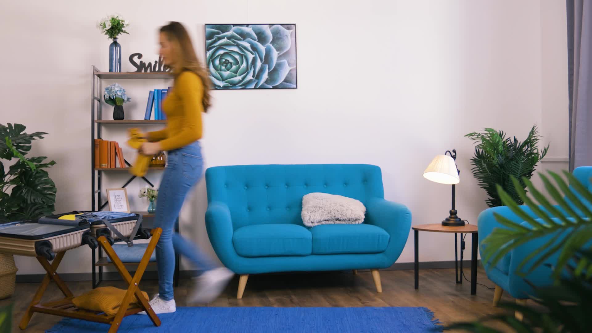 Relaxdays Kofferständer klappbar, Kofferhocker Holz, HBT Produktbild-Vorschau 7
