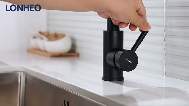 Lonheo Hochdruck Schwarz Küchenarmatur Wasserhahn Küche Produktbild-Vorschau 7