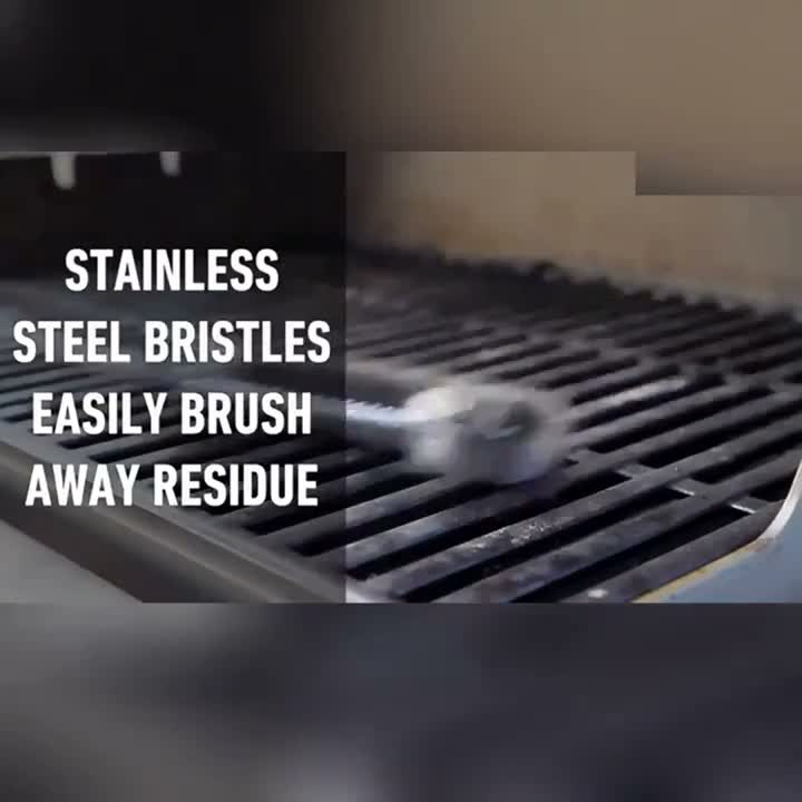 3-in-1 Grillbürste Edelstahl 28cm Grillreiniger Bürste für Produktbild-Vorschau 4