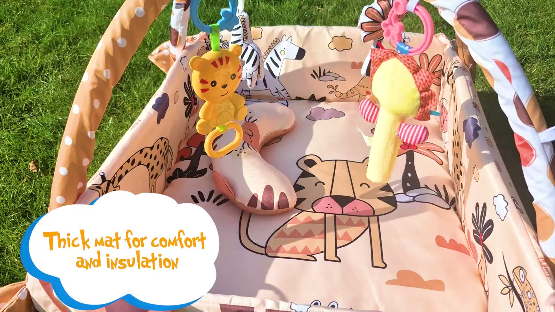 Multifunktionale krabbeldecke mit spielbogen – baby Produktbild-Vorschau 7