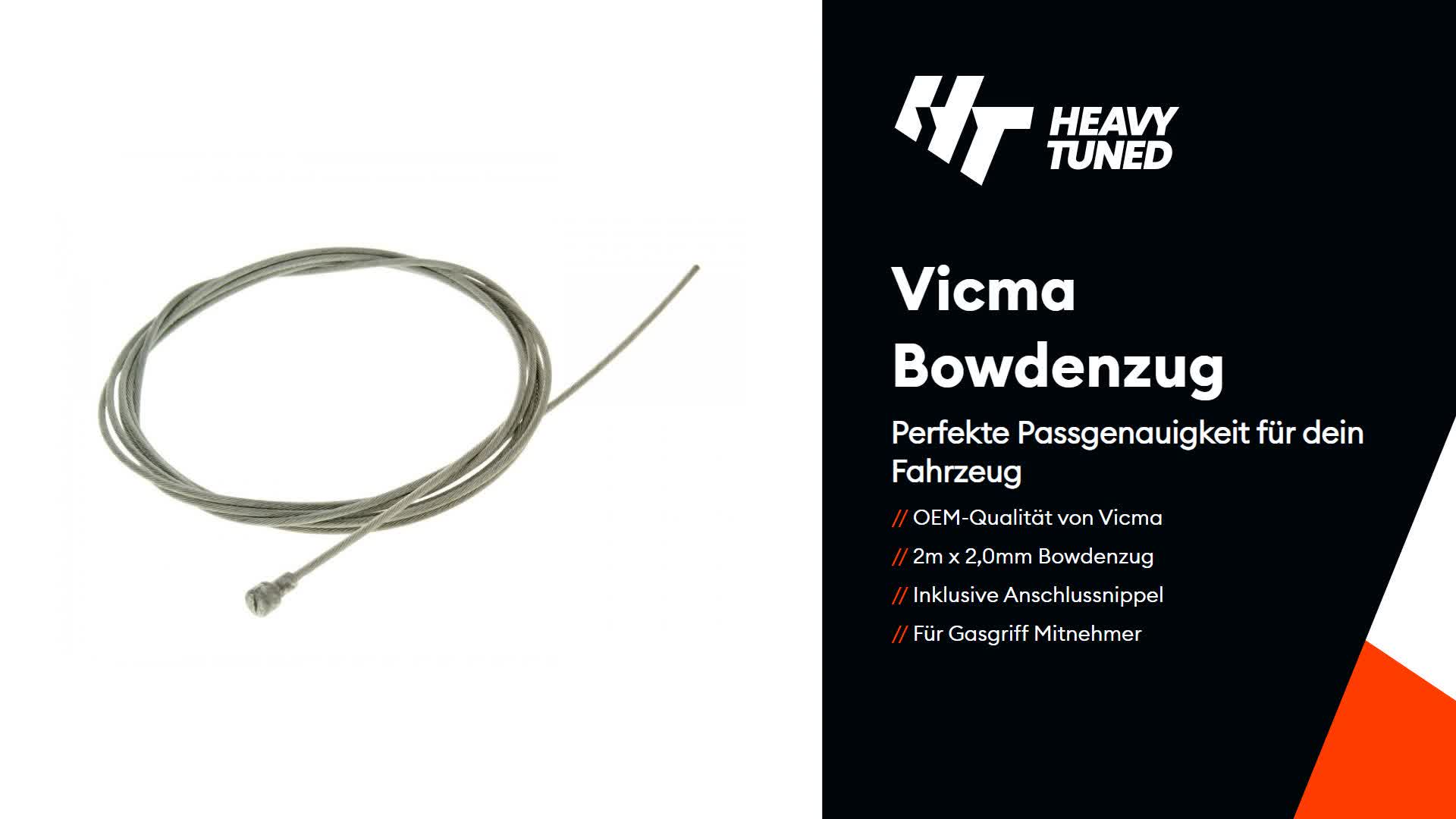 Vicma Bowdenzug Innenseele inklusive Anschlussnippel Produktbild-Vorschau 2