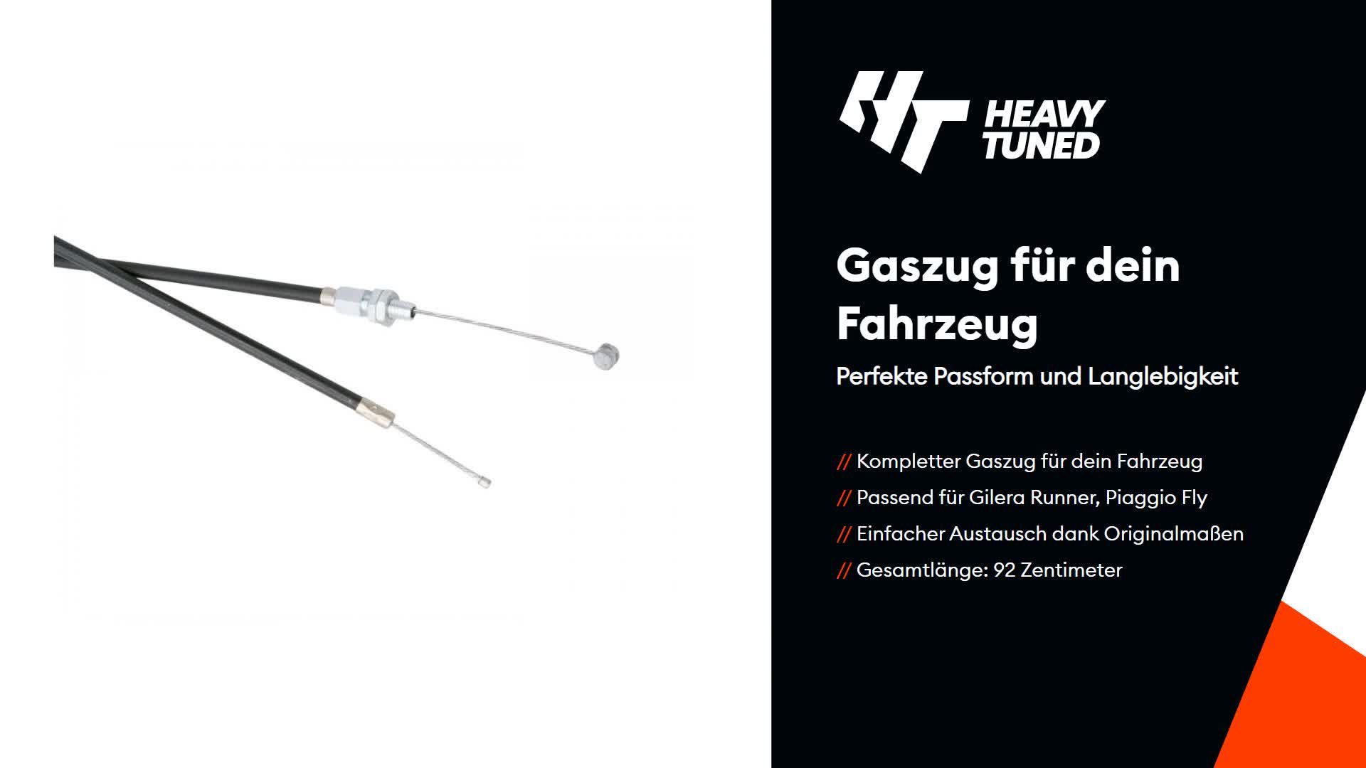 101-Octane Gaszug oben Bowdenzug kompatibel mit Piaggio Produktbild-Vorschau 2