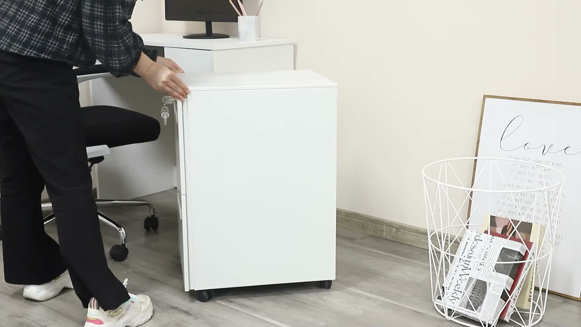 Vinsetto Rollcontainer Aktenschrank mit 2 Schubladen Produktbild-Vorschau 7