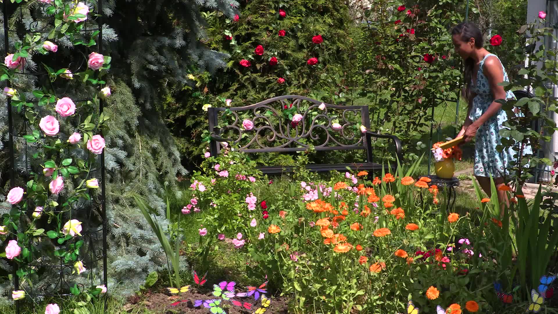 Relaxdays Gartenbank Antik für 2 Personen, Balkon, Produktbild-Vorschau 7