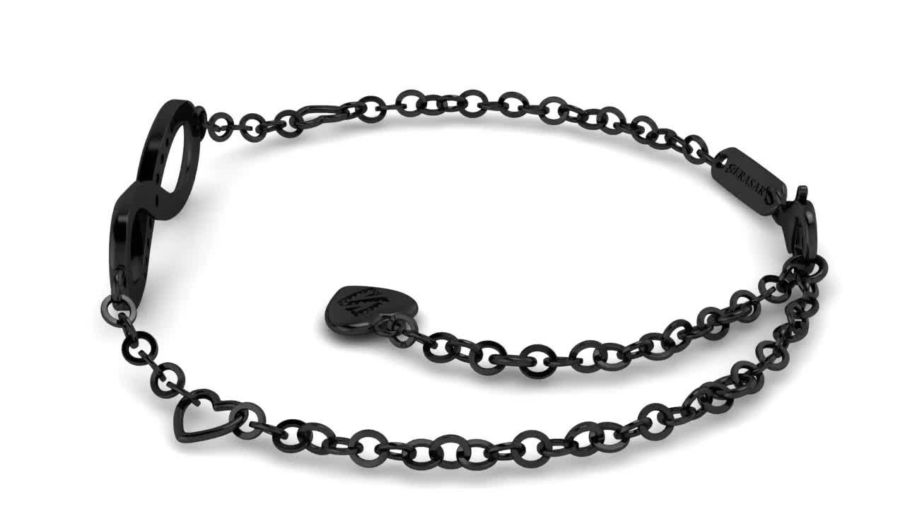 SERASAR | Armband aus Sterlingsilber [Infinity] mit Schwarz Produktbild-Vorschau 7