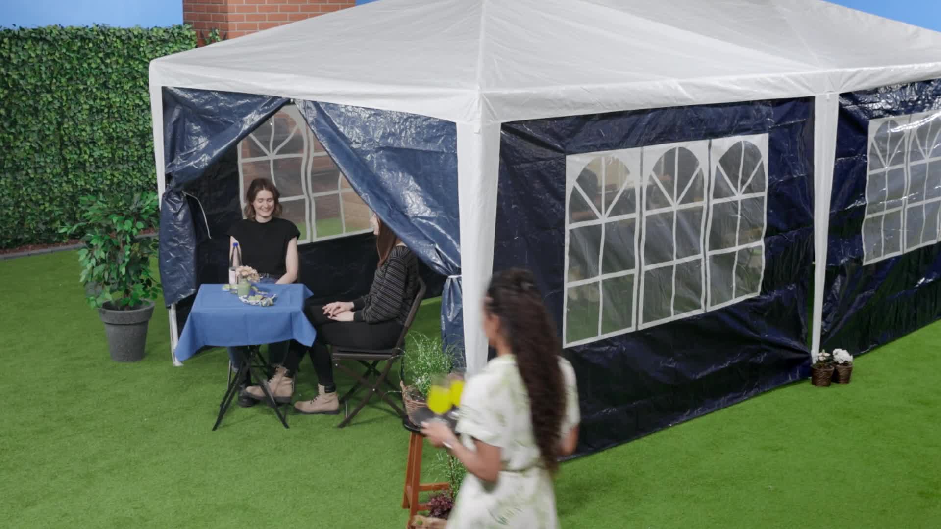 Relaxdays Seitenteile für Pavillon, 6er Set, 2x3m, Produktbild-Vorschau 7