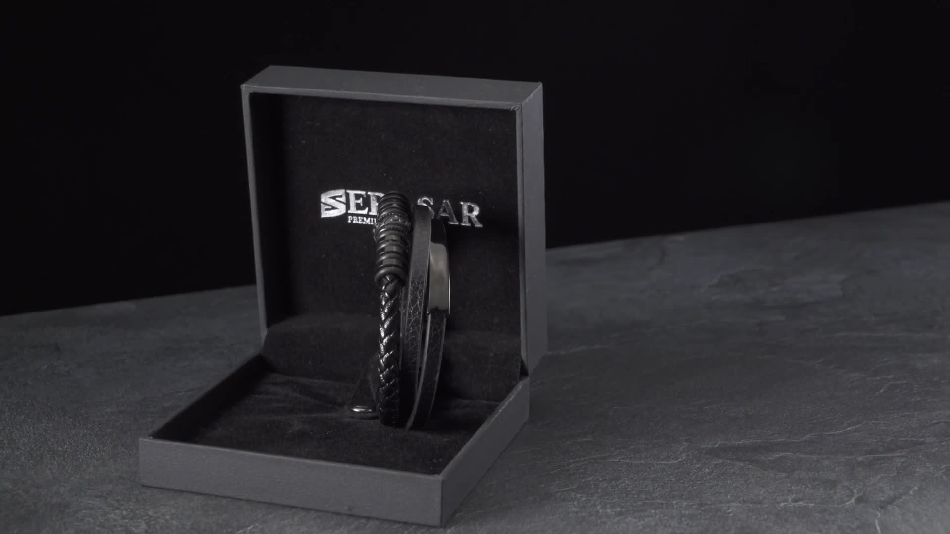 SERASAR | Armband Herren aus Leder [Shine] mit Produktbild-Vorschau 7