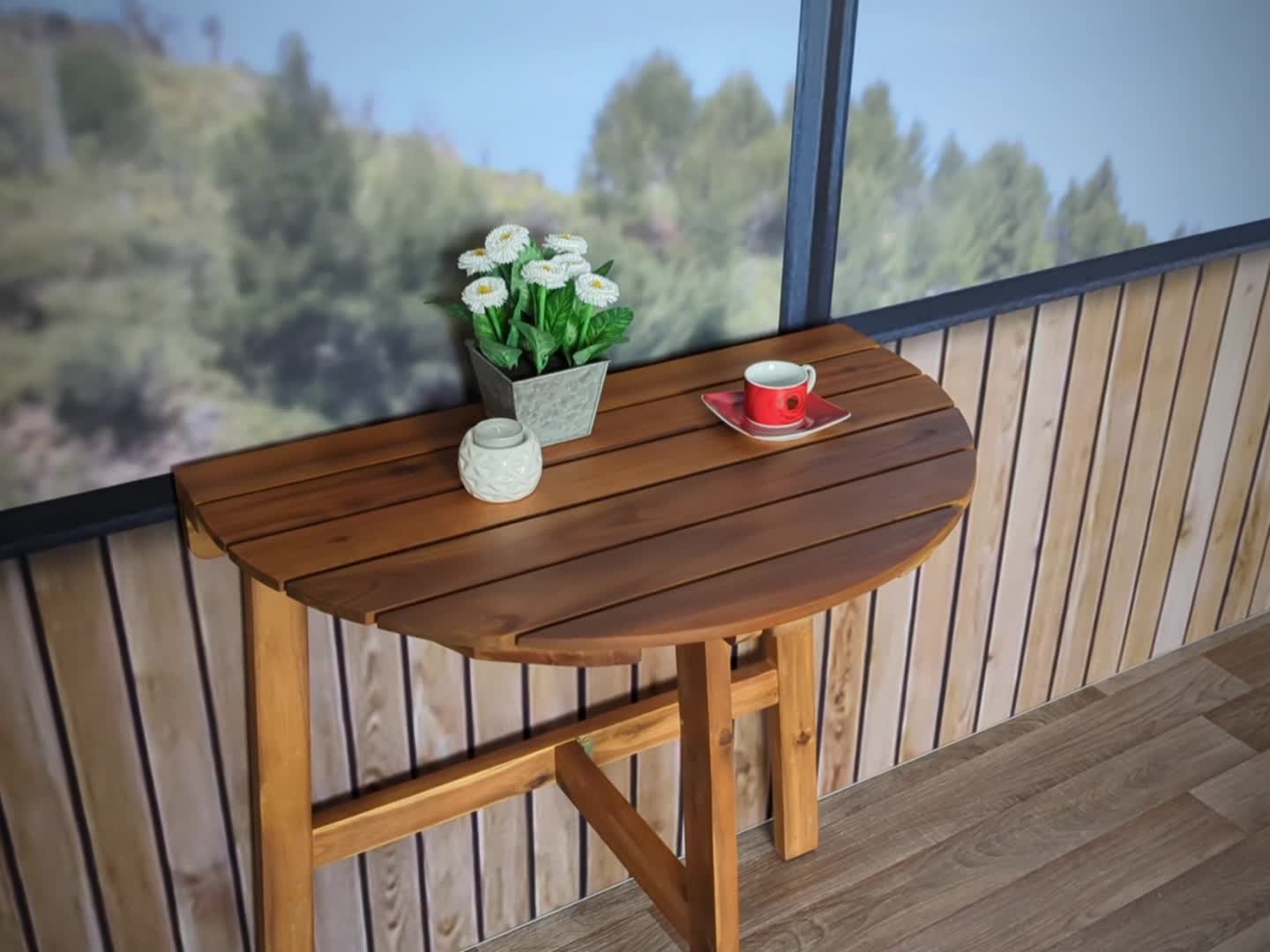 Klapptisch MCW-L19, Gartentisch Balkontisch, In-/Outdoor Produktbild-Vorschau 7
