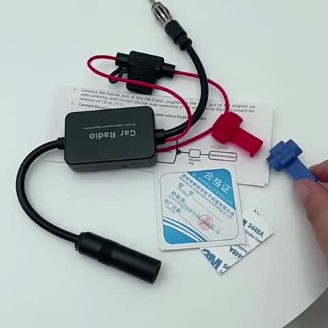 F86 Auto Antennenverstärker 12V FM/AM – DIN Stecker Produktbild-Vorschau 7