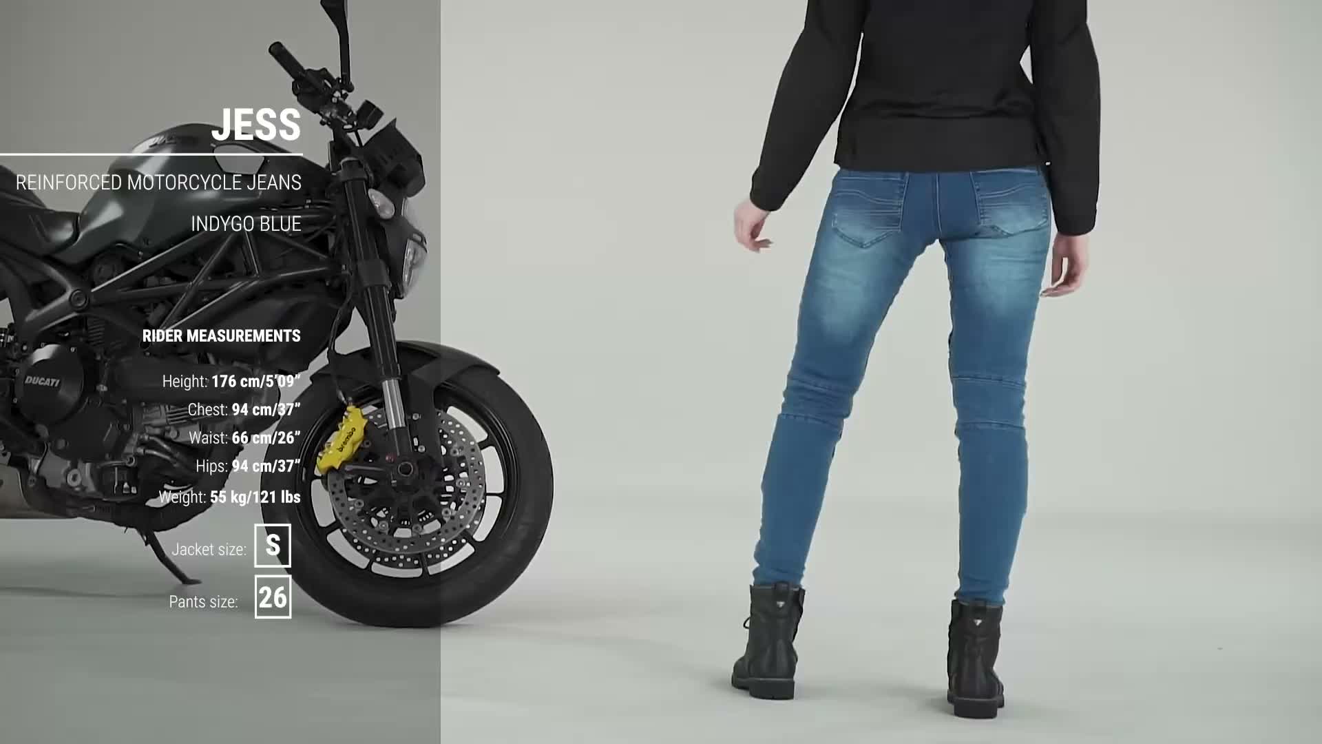 SHIMA Jess Damen Motorrad Jeans, blau, 26 Produktbild-Vorschau 7