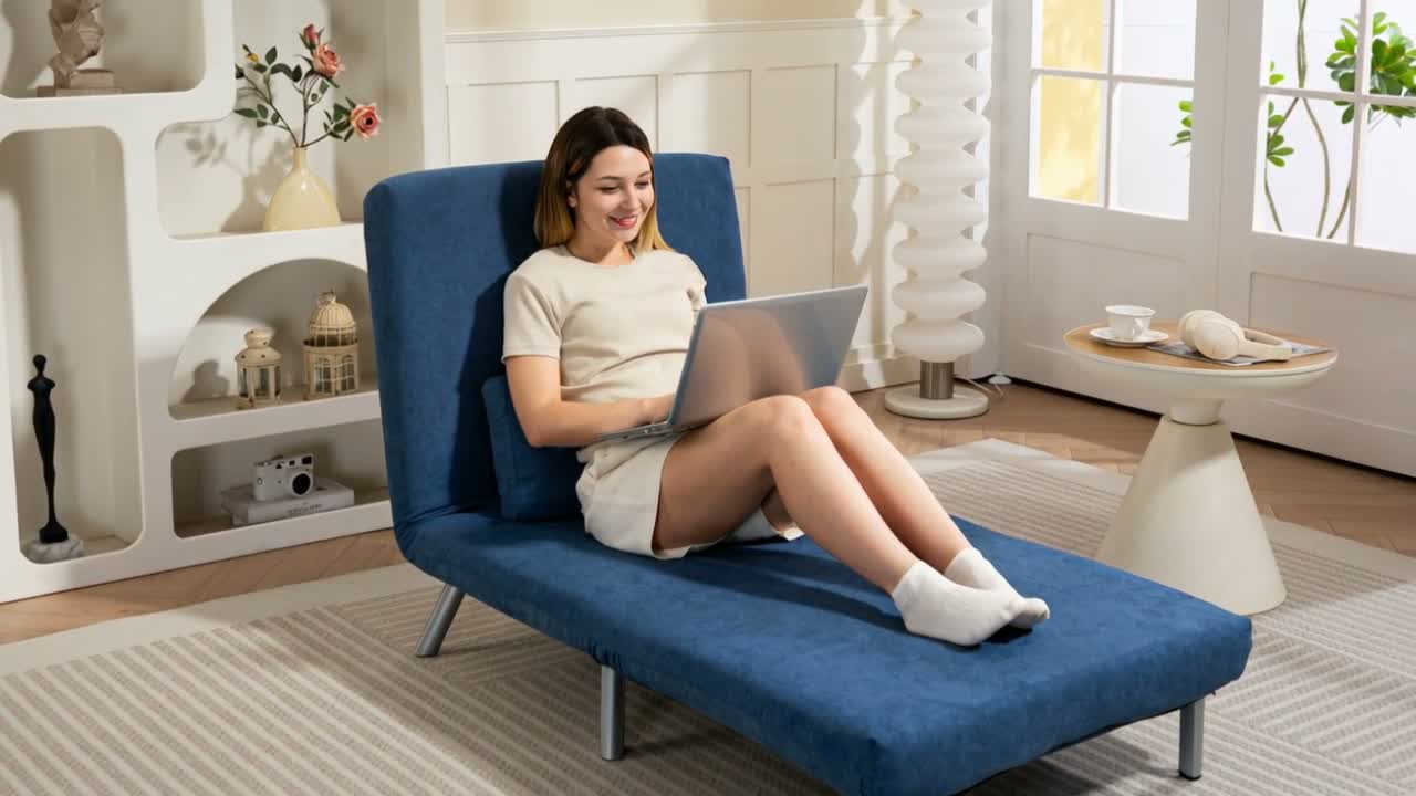 HOMCOM Schlafsessel 3-in-1 klappbar Schlafsofa mit Produktbild-Vorschau 7