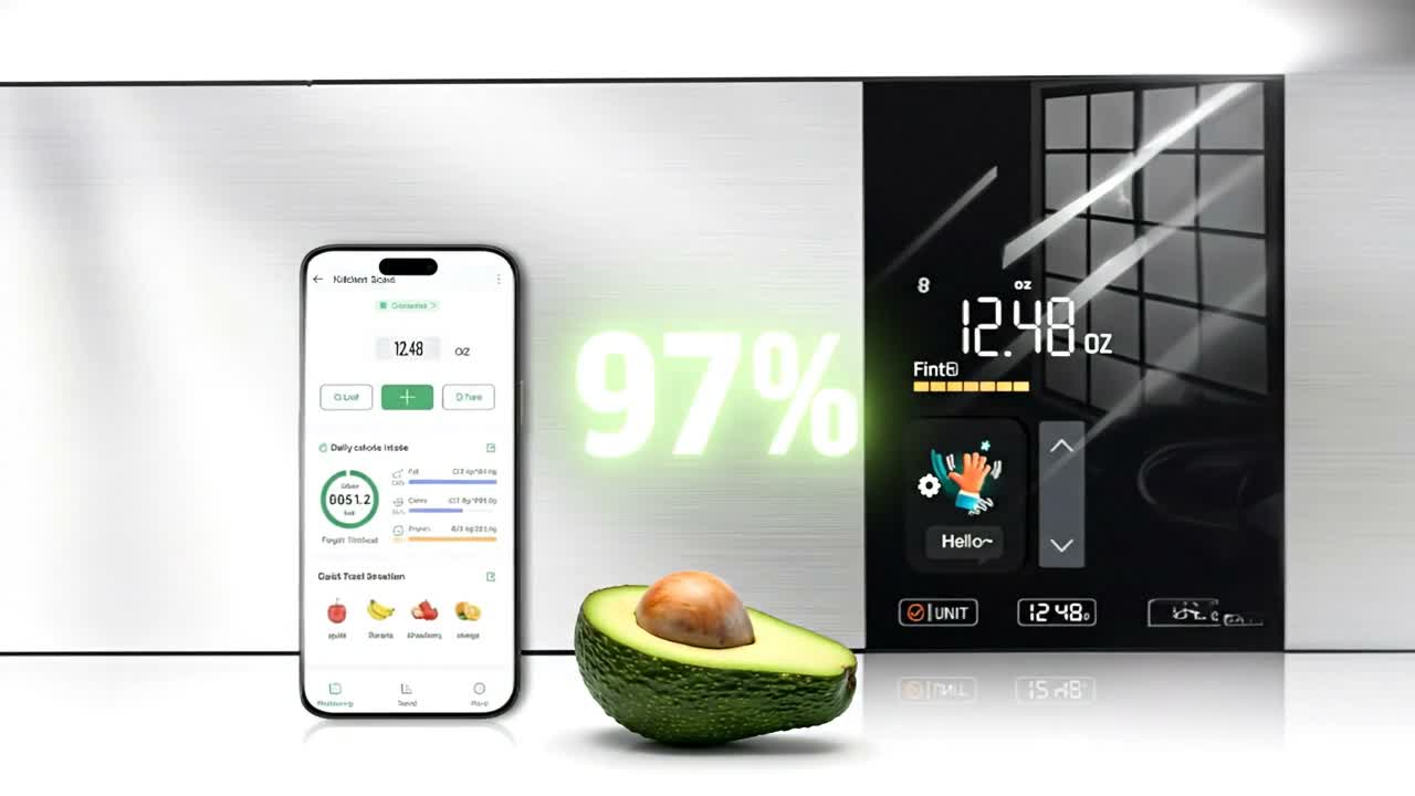 Digitale Küchenwaage 5kg, Smart Nährwert-Analyse per App & Produktbild-Vorschau 7
