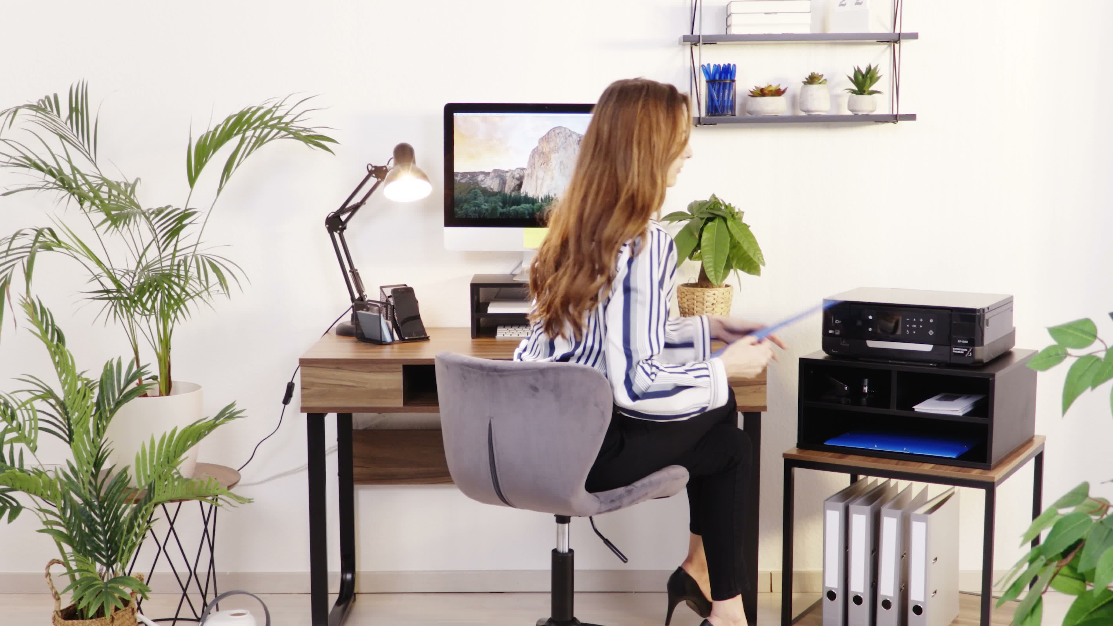 Relaxdays Monitorständer, Bildschirmerhöhung mit Fach, HBT: Produktbild-Vorschau 7