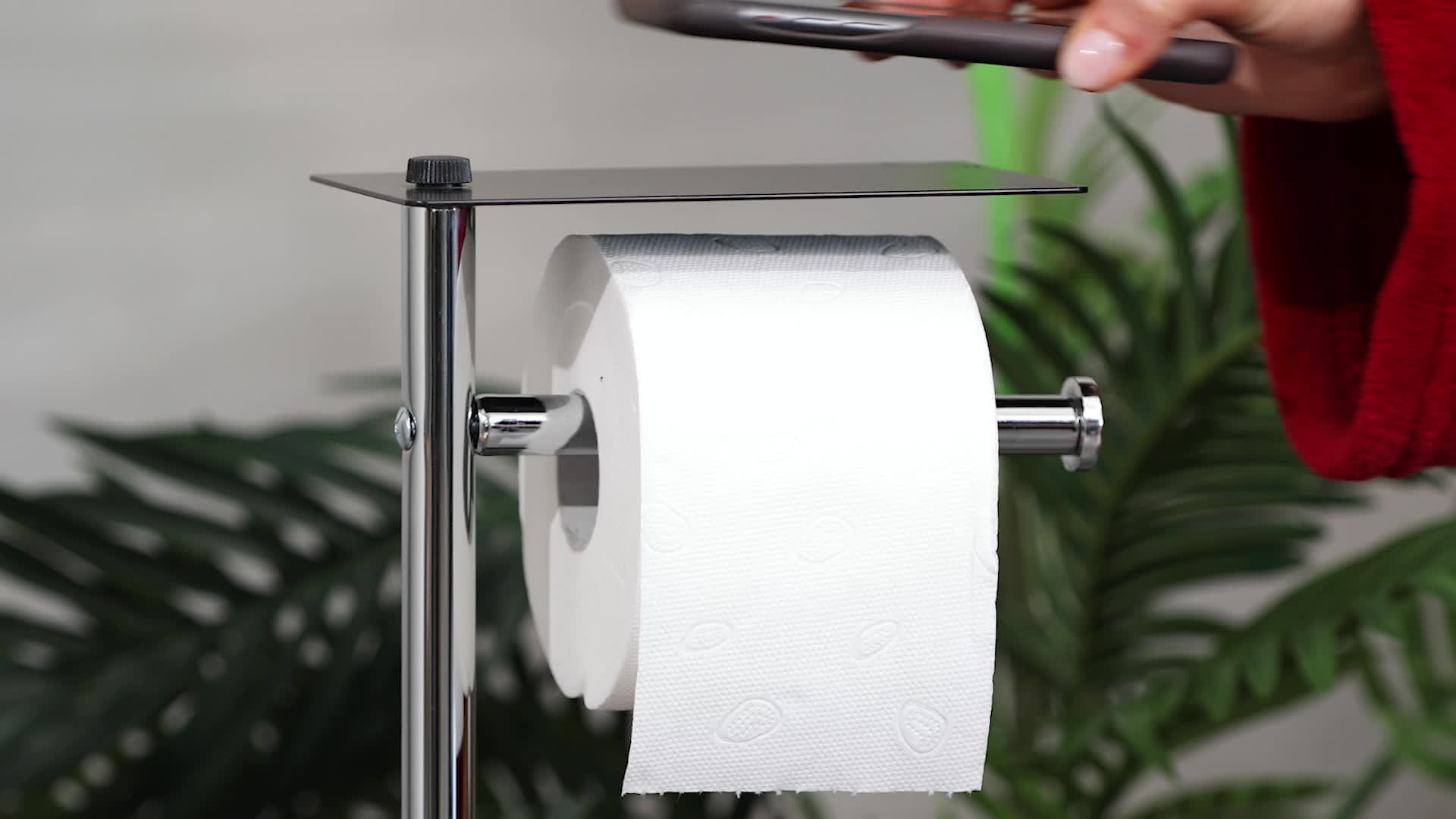 Relaxdays WC Garnitur mit Toilettenpapierhalter, Produktbild-Vorschau 7