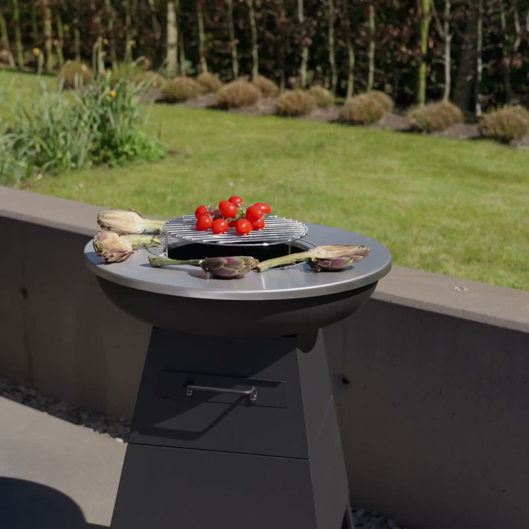 Braciere barbecue con vano portaoggetti, Ø59cm , Nero Anteprima dell’immagine prodotto 7