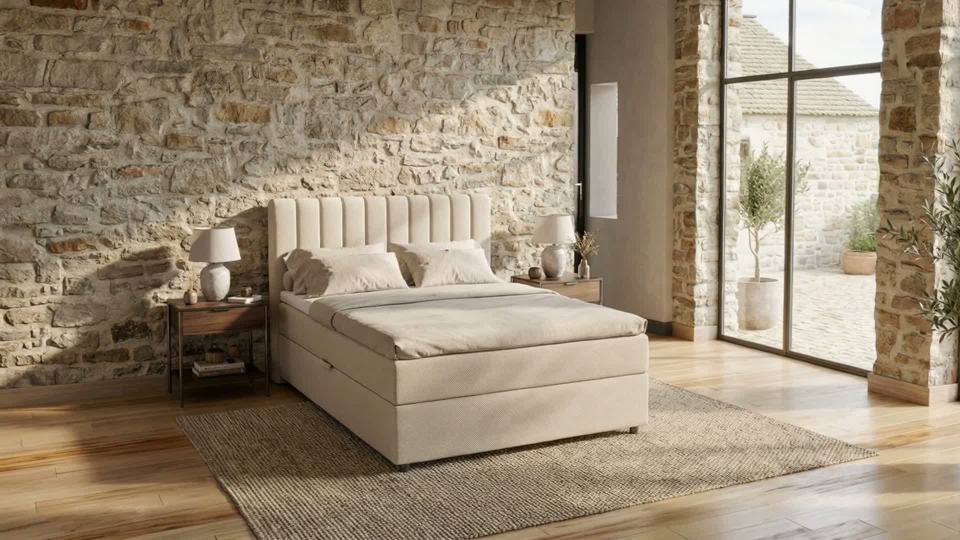 Boxspringbett 180x200 EVEREST, mit Topper, mit Bettkästen,  Produktbild-Vorschau 7
