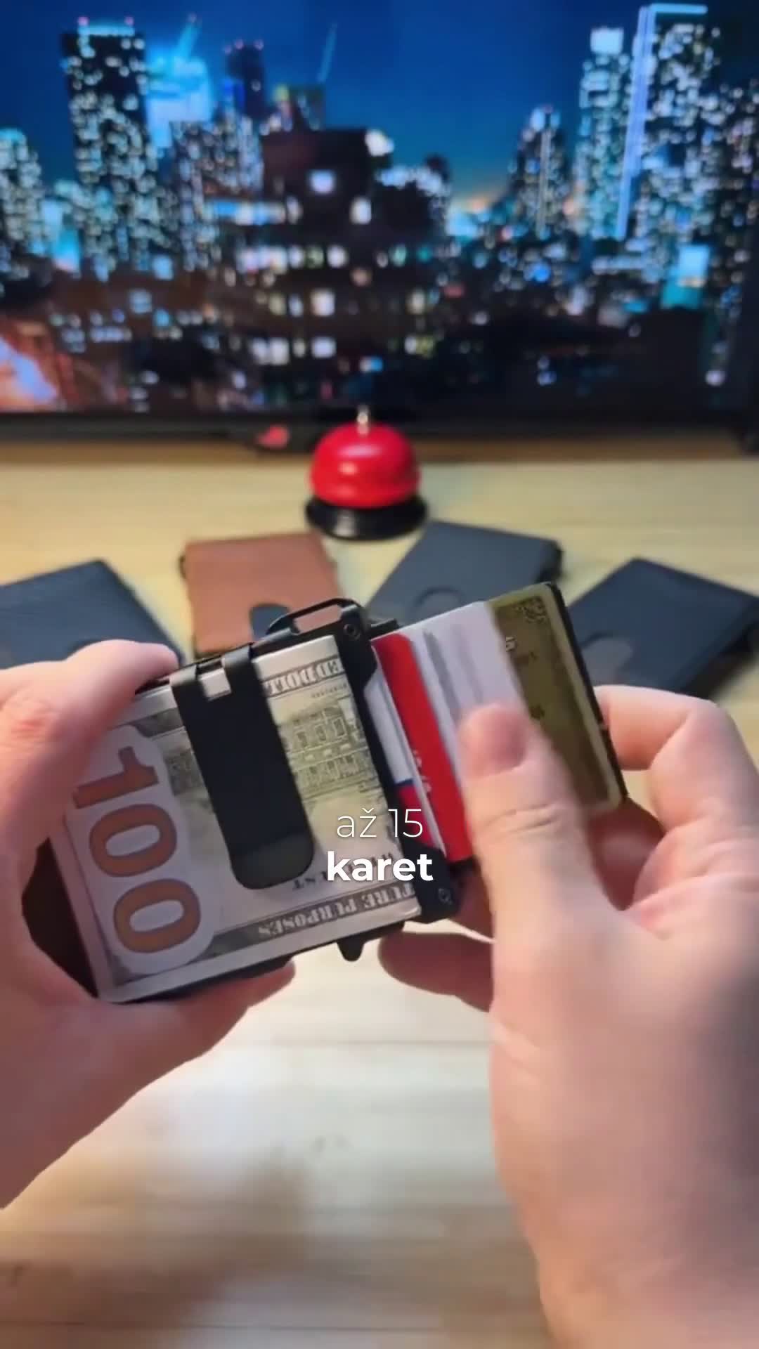 Štíhlé pánské rozkládací pouzdro na karty až pro 14 karet, Náhled obrázku produktu 7