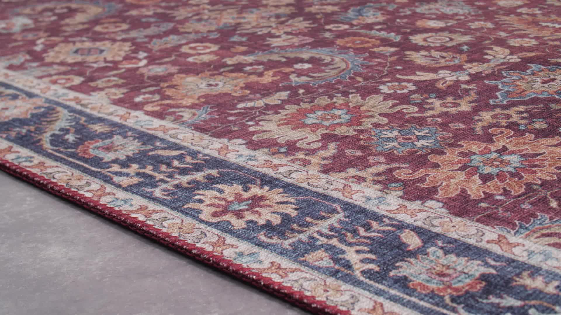 Hanse Home Asmar Kurzflor Teppich Vivana Bordeaux Rot Produktbild-Vorschau 5