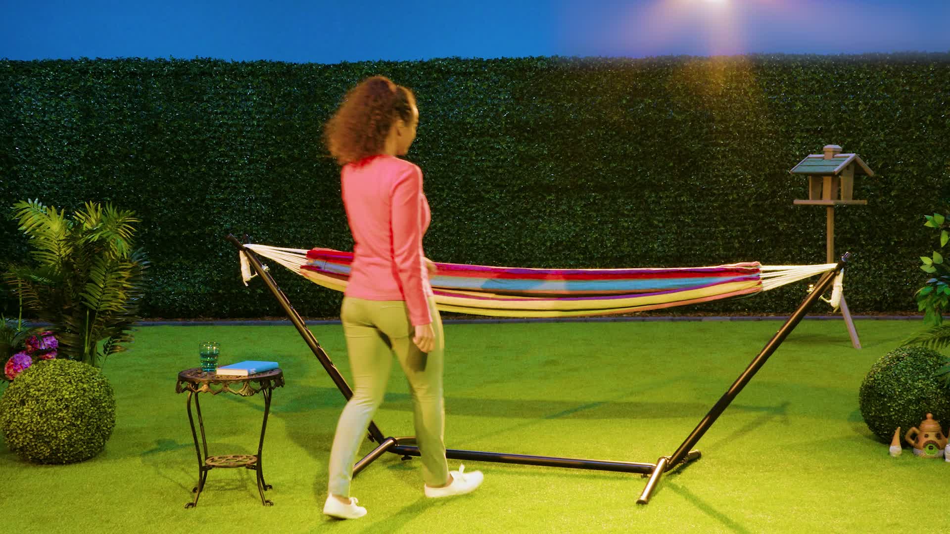 Relaxdays Hängematte Baumwolle, BxT: 150 x 190 cm, mit Produktbild-Vorschau 7