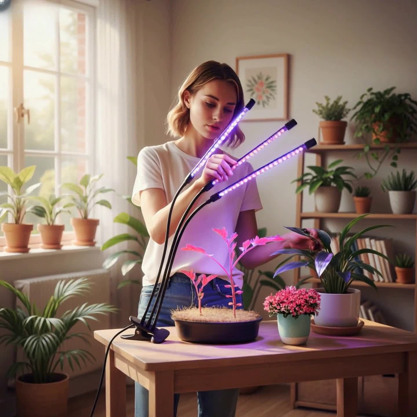 EINFEBEN 30W Pflanzenlampe LED, Dimmbar Pflanzenlicht mit Produktbild-Vorschau 7