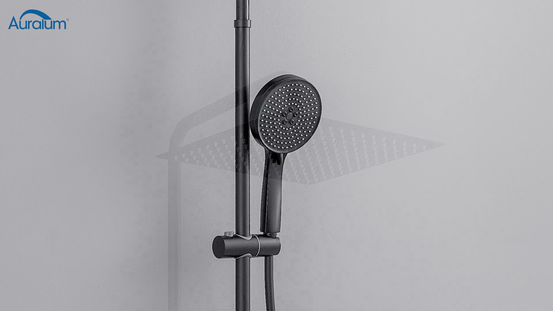 Auralum Duscharmatur Komplettset, Edelstahl mit Thermostat Produktbild-Vorschau 7