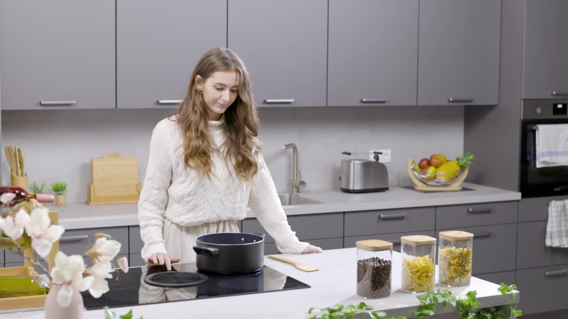 Relaxdays Vorratsgläser mit Bambusdeckel, 3er Set, eckige Produktbild-Vorschau 7