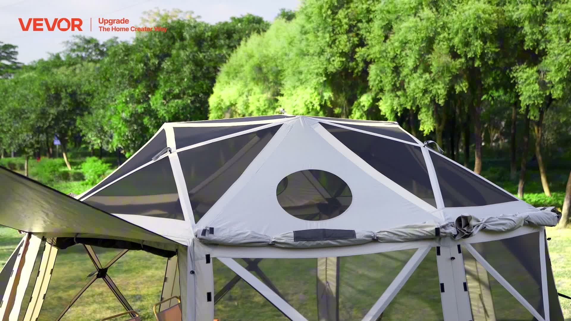 VEVOR Pop-up-Pavillon, 3,96 x 3,96 m, 13-seitiges, Produktbild-Vorschau 7