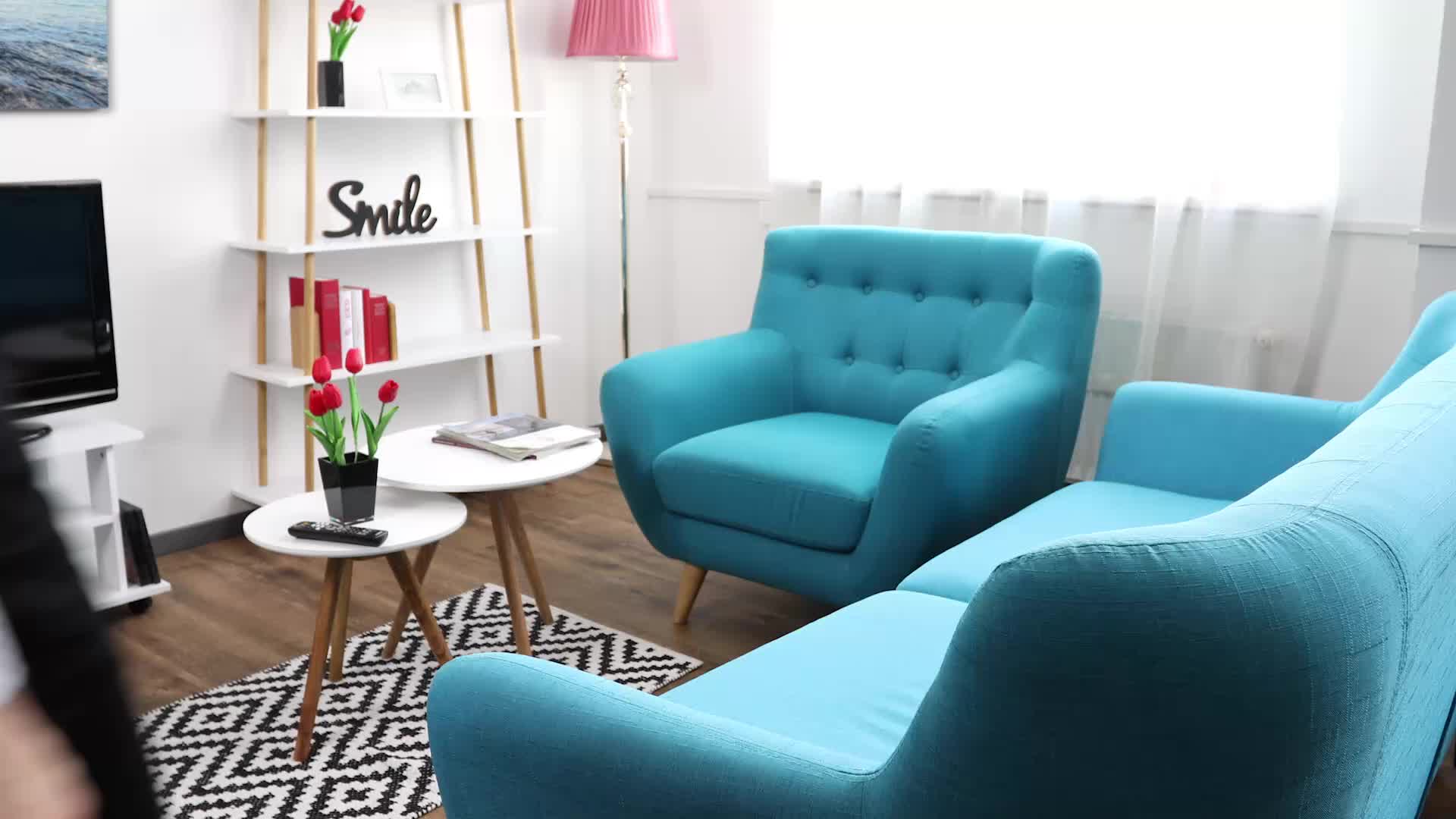 Relaxdays TV Board mit Rollen, 2 Fächer f. Fernseher, Produktbild-Vorschau 7