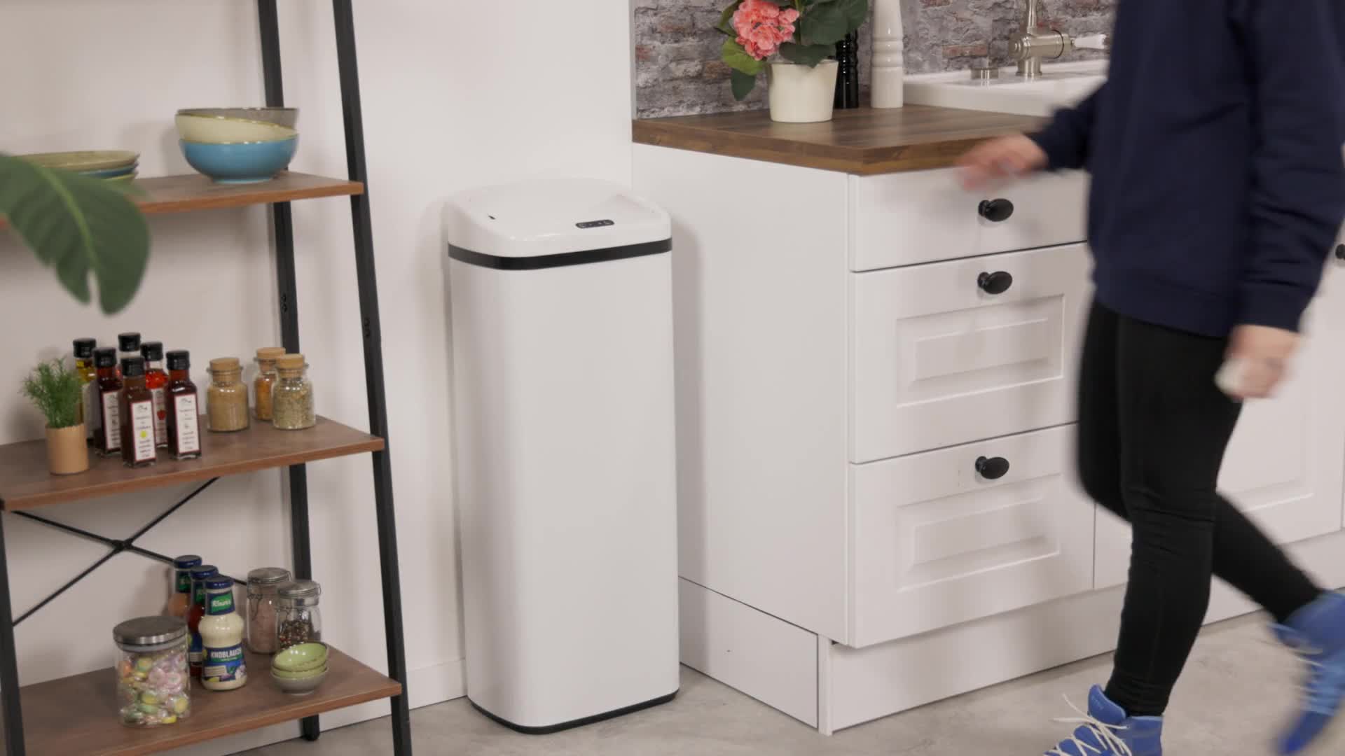 Relaxdays Mülleimer mit Sensor, 50l, elektrischer Deckel, Produktbild-Vorschau 7