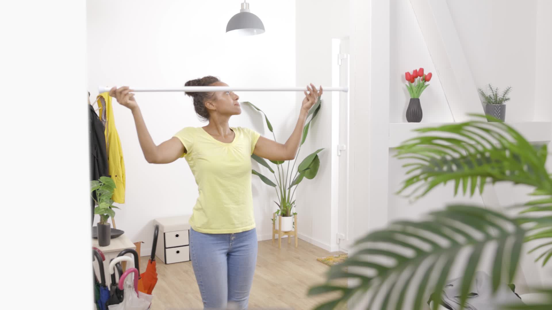 Relaxdays Teleskopstange, 66–110 cm, Klemmstange für Produktbild-Vorschau 7