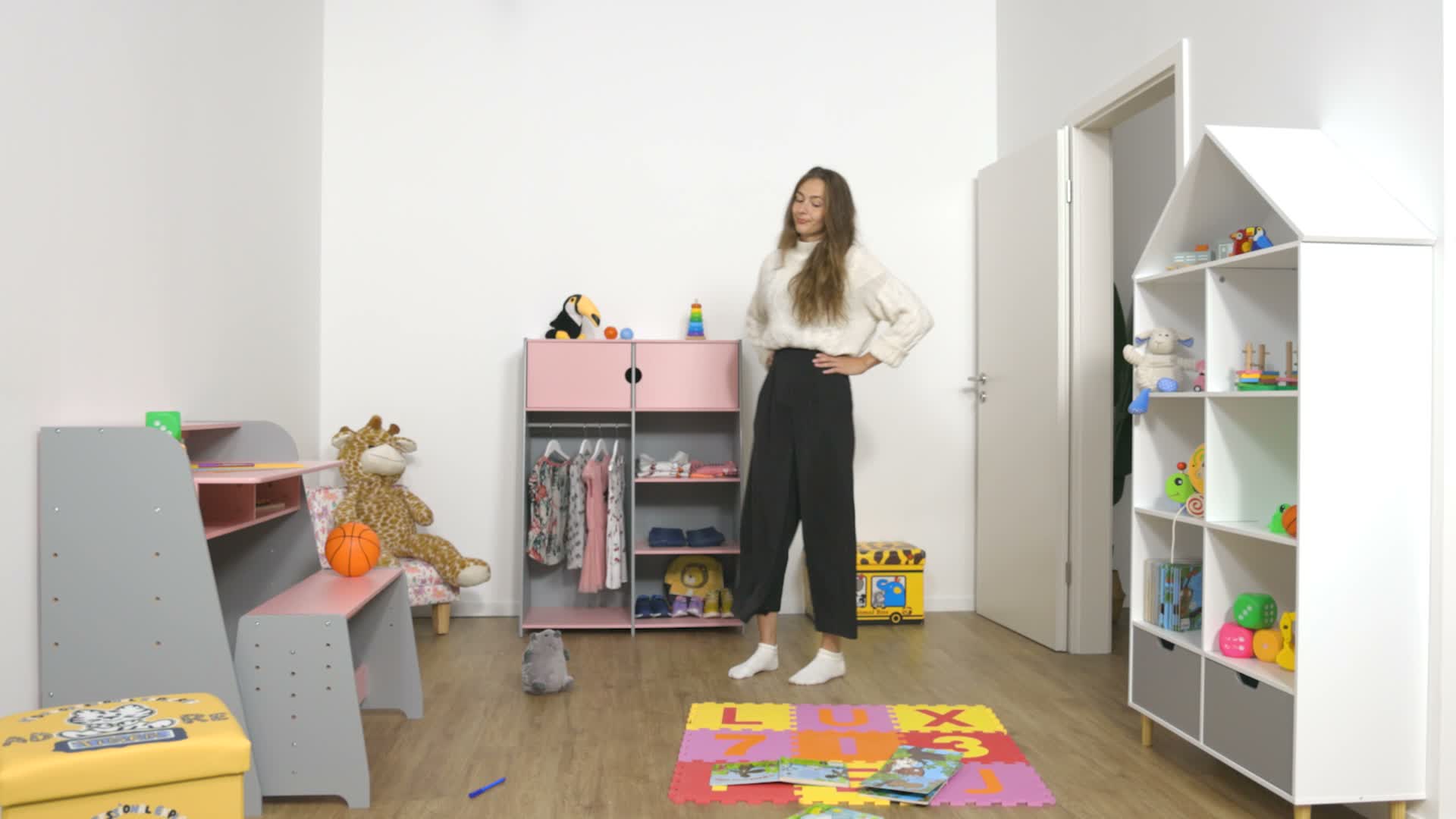 Relaxdays Kindertisch mit Sitzbank, 2 Fächer, Produktbild-Vorschau 7