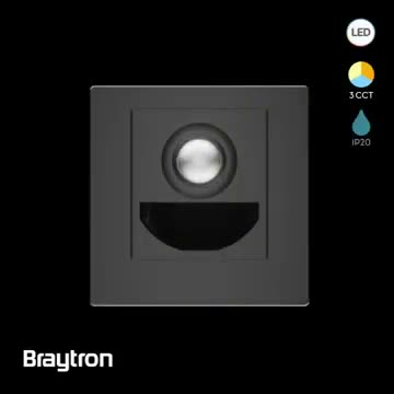 Braytron LED Wandeinbauleuchte Treppenlicht Step Schwarz Produktbild-Vorschau 7