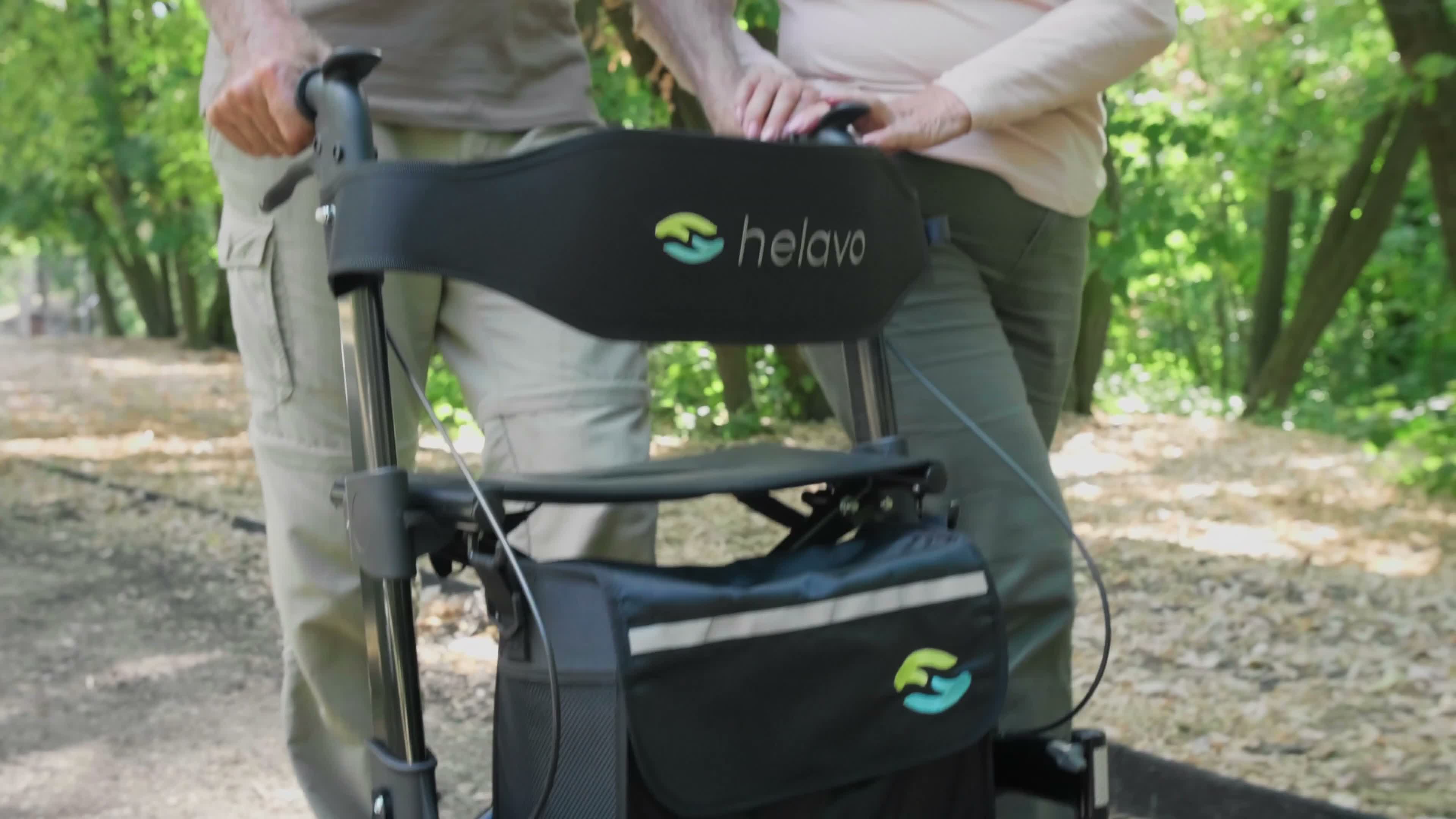 Helavo Outdoor Rollator mit Luftbereifung – Faltbarer Produktbild-Vorschau 7