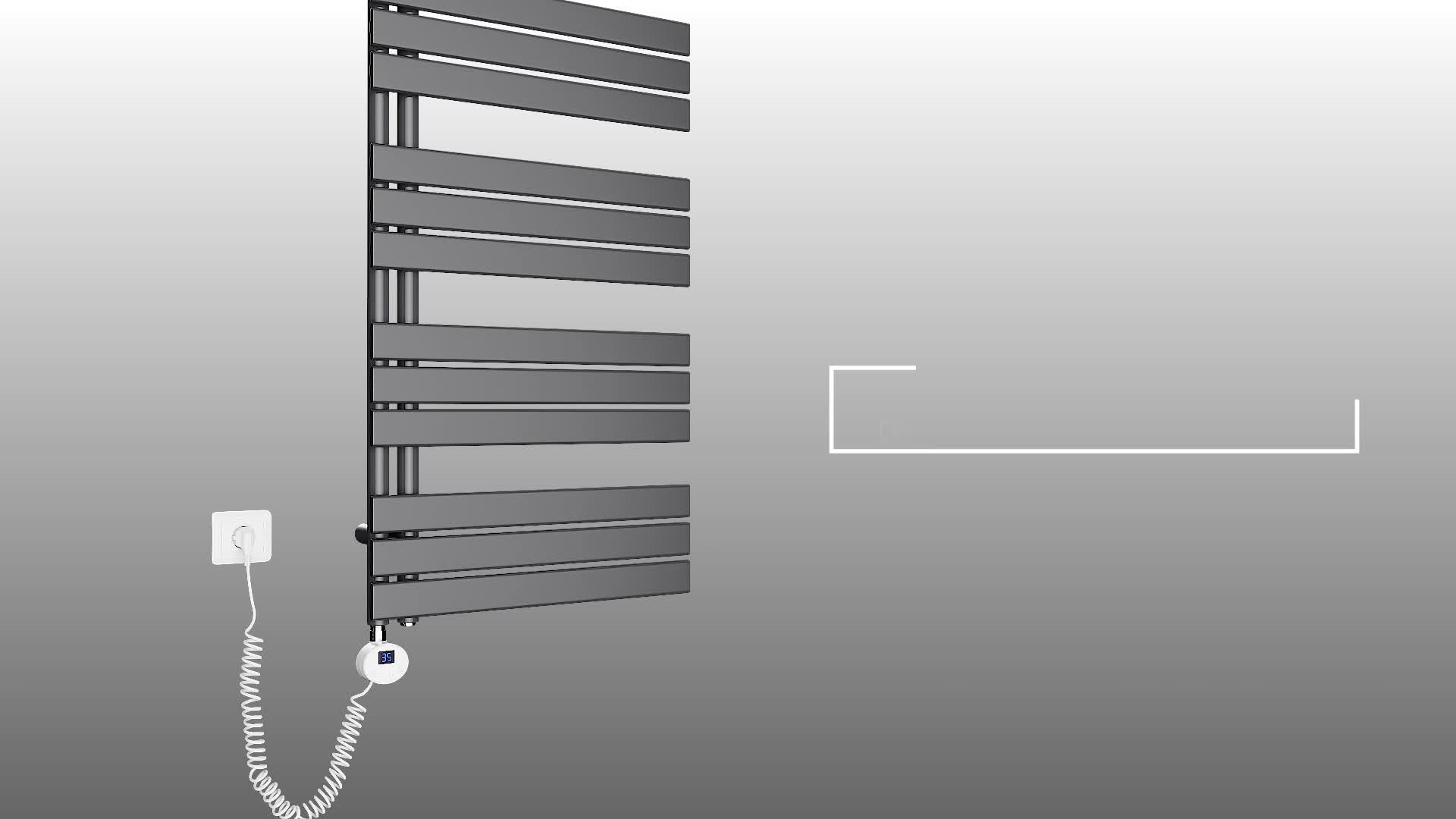 S'AFIELINA 1599x500mm Handtuchheizkörper Elektrisch, Produktbild-Vorschau 7
