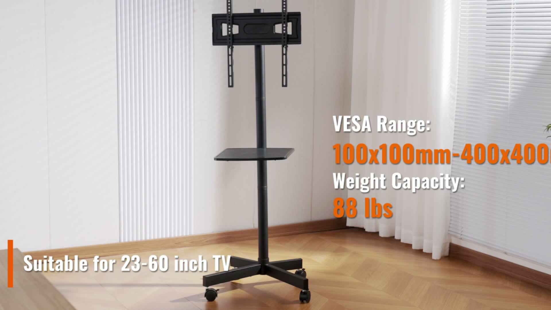SucceBuy Mobiler TV-Ständer mit einstellbarer Höhe, tragbar Produktbild-Vorschau 7
